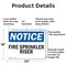 Signmission Fire Sprinkler Riser OSHA Notice Sign, Aluminum, 24in W x 18in L, 2PK OS-2PACK-NS-A-1824-L-12683 - alternate 3